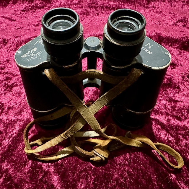 Ref: XXX - WW2 U-Boat Nazi Marked German Carl Zeiss Jena Binoculars with Provenance.